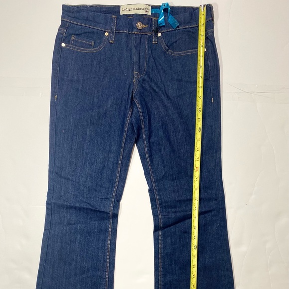I.ndigo S.aints Dark Wash Petit Fit Flare Jeans Size 28 - Picture 3 of 15